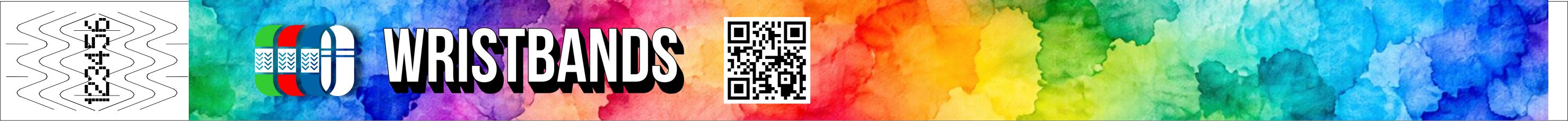 Projekt w stylu akwareli z kodem QR